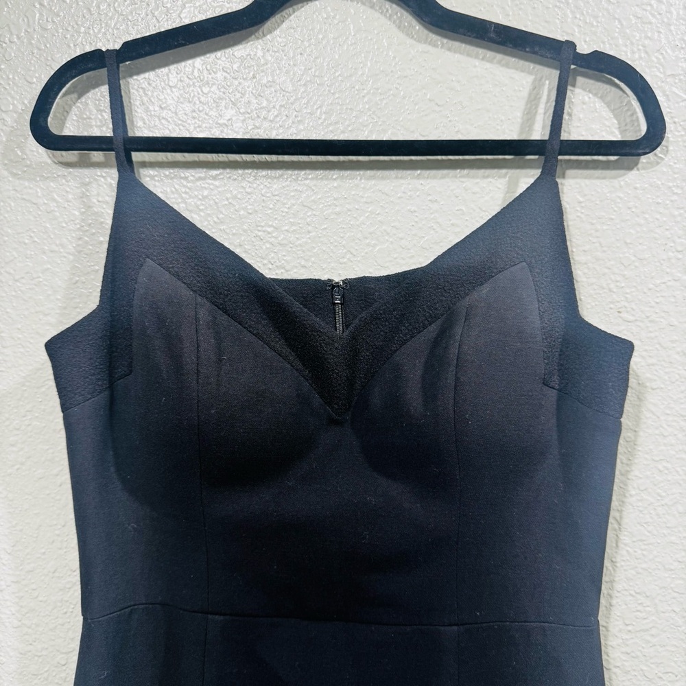 Black Halo Chantal Sleek Black Midi Dress Size 8 - Picture 4 of 16